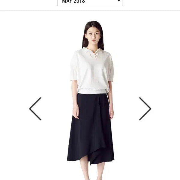 [BUNJANG] KUHO Back Banding Skirt-like Wide Pants / 구호 69만 백밴딩 치마같은와이드팬츠