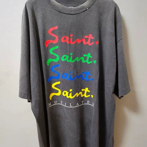 [BUNJANG] Saint Michael Mutilated Graphic T-Shirt XL / 세인트미카엘 뮤틸레이티드 반팔티 XL