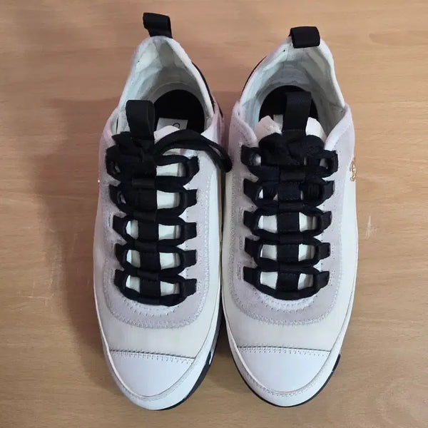 [BUNJANG] Chanel Mixed Fiber Sneakers White Beige Black / 샤넬 믹스드파이버 스니커즈 250 (39) 상태좋아요