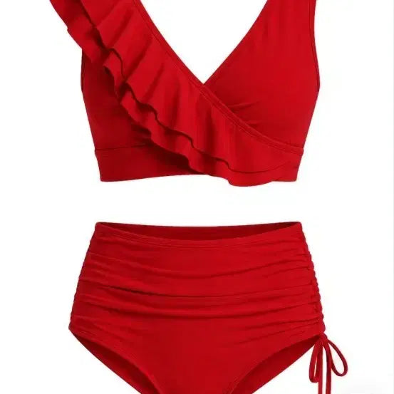 [BUNJANG] BeMade Rosepetal Top Red Size S / 비메이드 로즈페탈-레드 S사이즈