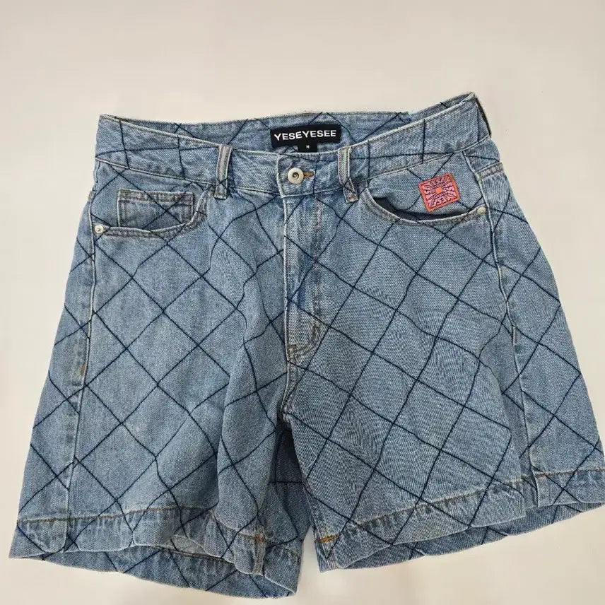 [BUNJANG] Yeseyesee Plaid Stitch Shorts Pants M / 예스아이씨 반바지 팬츠 M