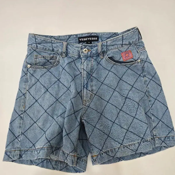 [BUNJANG] Yeseyesee Plaid Stitch Shorts Pants M / 예스아이씨 반바지 팬츠 M