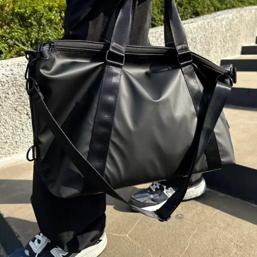 [BUNJANG] Minimalist Two-Way Boston Bag / 미니멀 투웨이 빅 보스턴 백