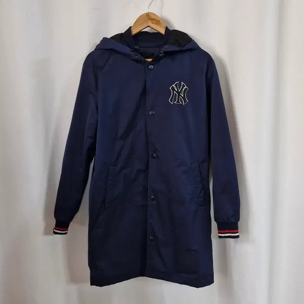 [BUNJANG] MLB New York Yankees Button-Up Jacket Navy / mlb 뉴욕 양키스 버튼업 자켓 네이비