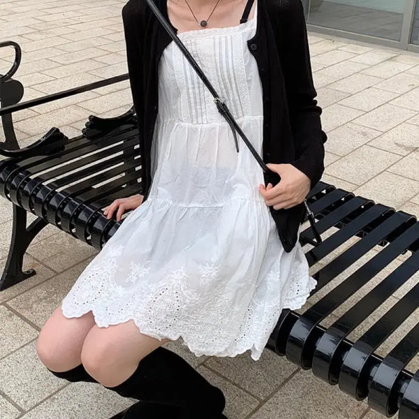 [BUNJANG] Lace Mini Camisole Dress / 레이스 미니 나시원피스