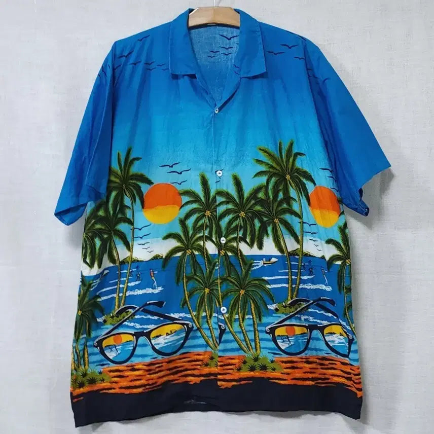 [BUNJANG] Hawaiian Short-Sleeve Shirt - Resort Style / 상태최상)2026년 여름 화와이안 셔츠 반팔 남방 바캉스 휴양지룩 105 110 리조트룩