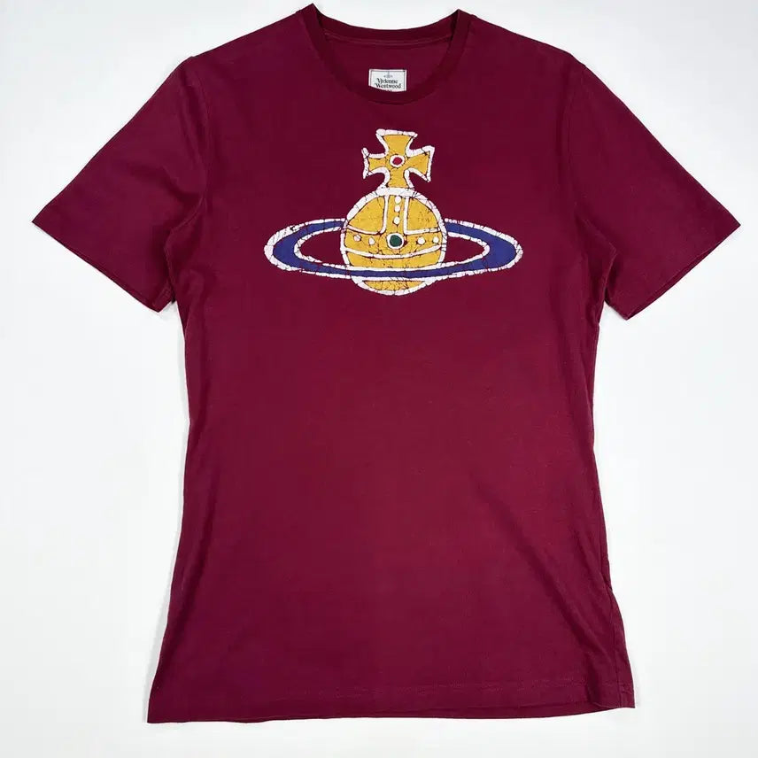 [BUNJANG] Vivienne Westwood Men's Slim Fit Vintage ORB T-Shirt / (S) 비비안웨스트우드 남성 슬림핏 빈티지 오알비 반팔티