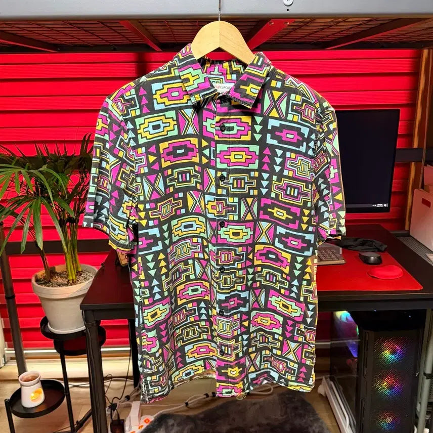 [BUNJANG] H&M x Coachella Regular Fit Short Sleeve Shirt M / H&M x 코첼라 레귤러 핏 셔츠 (M)