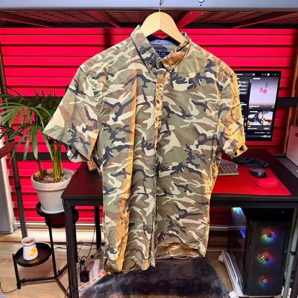 [BUNJANG] ZARA Camouflage Slim Fit Shirt (L) / 자라 카모플라주 슬림핏 셔츠 (L)