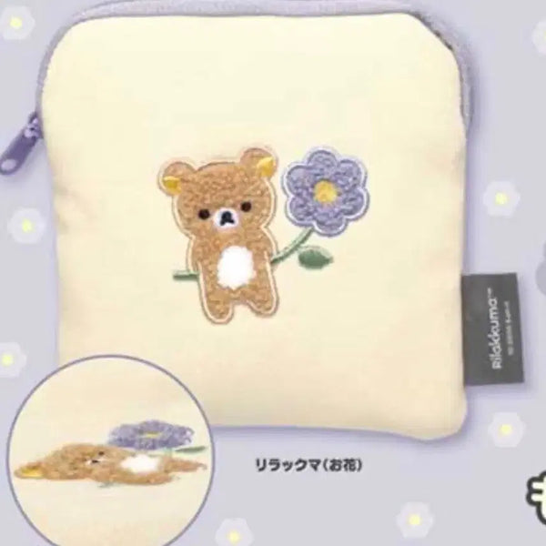 [BUNJANG] Rilakkuma Mokomoko Embroidered Pouch Capsule Toy Gacha / 리락쿠마 모코모코 자수 파우치 캡슐토이 가챠