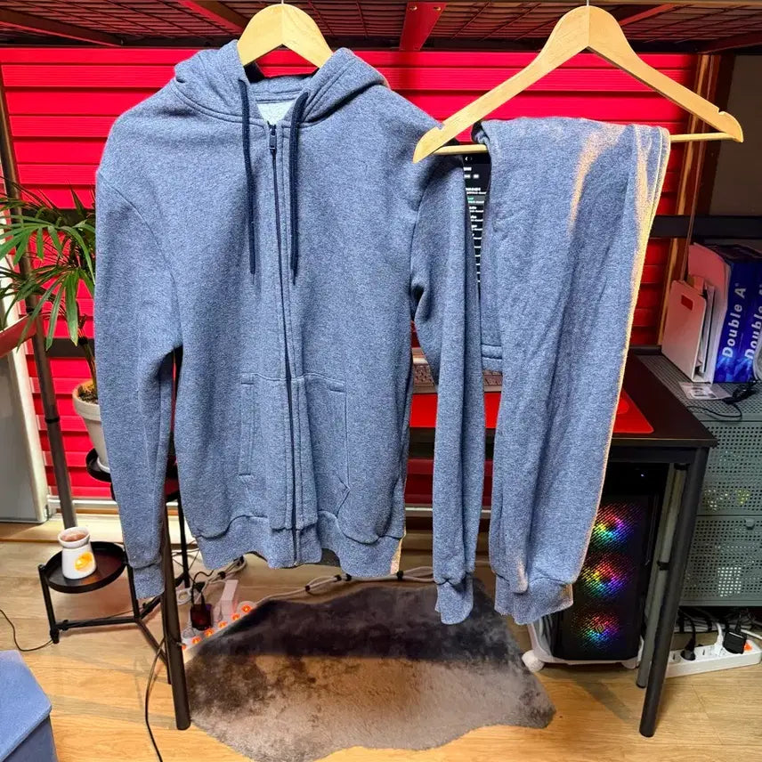 [BUNJANG] H&M Tracksuit Set Heather Blue Grey M Regular Fit / H&M 트랙수트 세트 헤더 블루 그레이 (M / 레귤러핏)