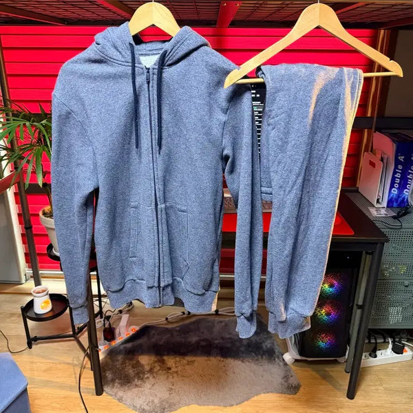 [BUNJANG] H&M Tracksuit Set Heather Blue Grey M Regular Fit / H&M 트랙수트 세트 헤더 블루 그레이 (M / 레귤러핏)