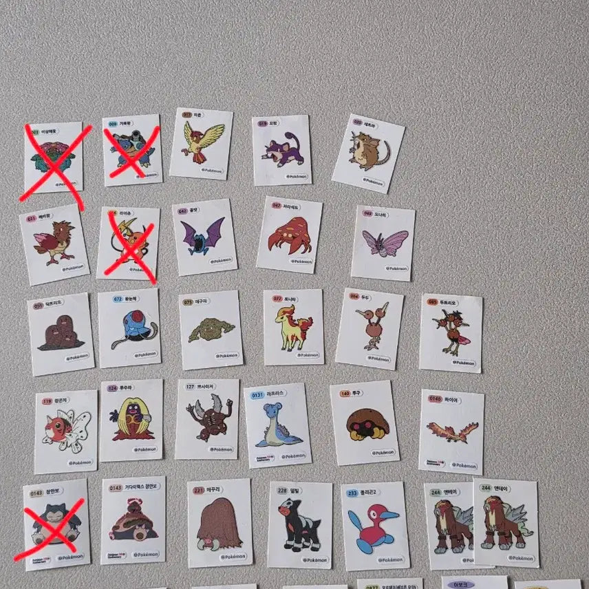 [BUNJANG] Pokemon Stickers Bundle Set / 일괄) 포켓몬 띠부씰
