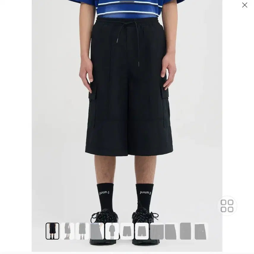 [BUNJANG] Juun.J Gore-Tex Windstopper Shorts Black Size 44 / 준지 고어텍스 윈드스토퍼 쇼츠 44
