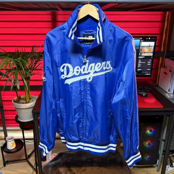 [BUNJANG] New Era LA Dodgers Logo High Neck Track Zip-Up Jacket XL / 뉴에라 LA 다저스 로고 하이넥 트랙 집업 자켓 (XL)