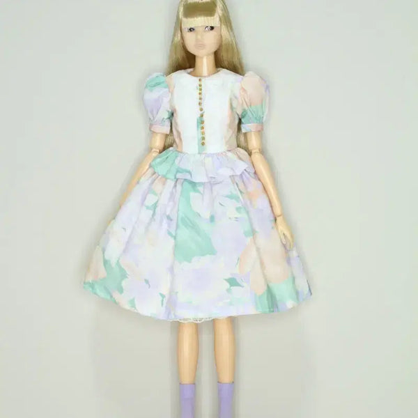 [BUNJANG] Momoko Purple Flower Dress Set / (모모꼬)(선주문) 퍼플 플라워 원피스