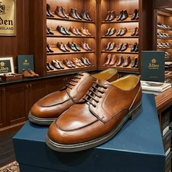 [BUNJANG] Berwick U-Tip 4477 Brown Saddle Calf Leather Goodyear Welt Shoes UK 7 / 버윅 U팁 4477(uk7)