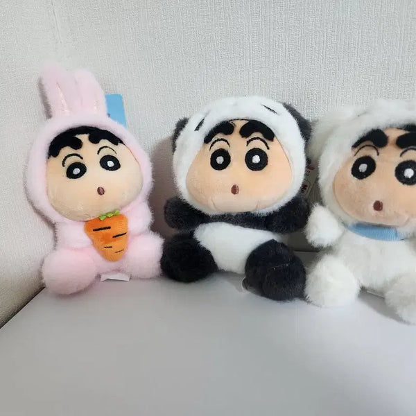 [BUNJANG] Crayon Shin-chan Animal Costume Plush Keyring (Rabbit, Panda, Shiro) / 짱구 동물옷 인형키링 / 토끼 판다 흰둥이 짱구