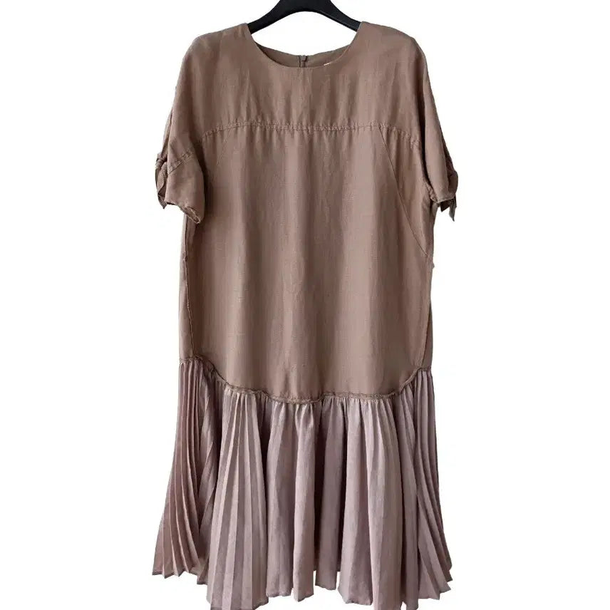 [BUNJANG] Linen Boxy Dress Beige / F/베이지 린넨 박시원피스/이염
