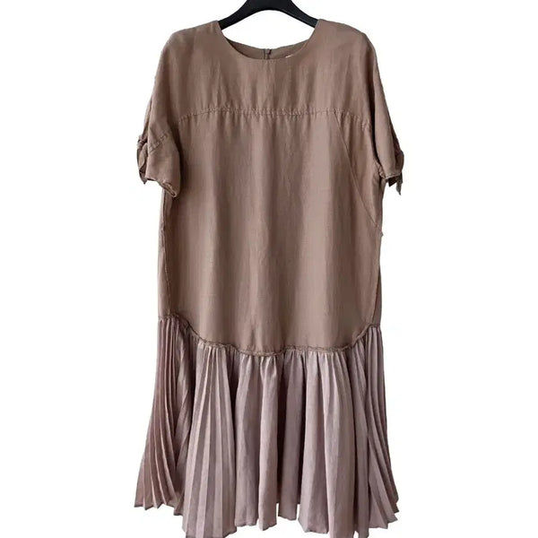 [BUNJANG] Linen Boxy Dress Beige / F/베이지 린넨 박시원피스/이염