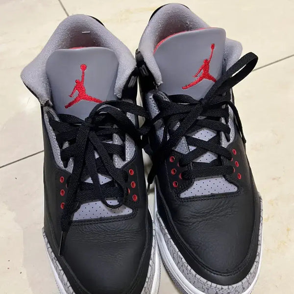 [BUNJANG] Air Jordan 3 Retro 'Black Cement' Sneakers / 조던3 블랙시멘트