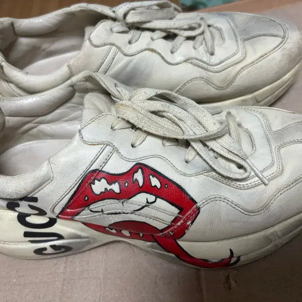 [BUNJANG] Gucci Rhyton Dirty Leather Sneakers (Size 7) / 네고가능 [정품] 구찌 립 더티 라이톤 7사이즈