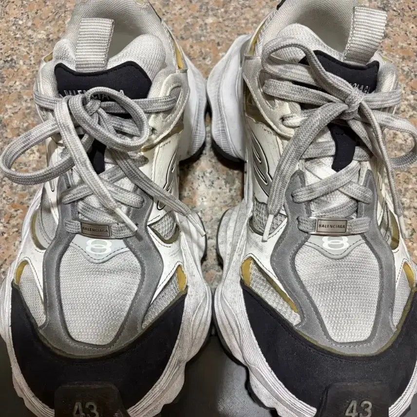 [BUNJANG] Balenciaga Cargo Sneakers White Grey / 발렌시아가 카고스니커즈 43 화이트 그레이