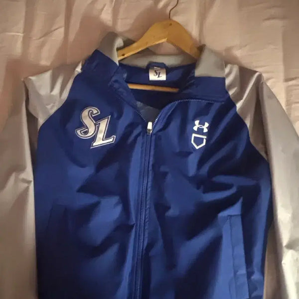 [BUNJANG] Samsung Lions Under Armour Authentic Baseball Jacket 95 / 25년 삼성 라이온즈 언더아머 95 가을 춘추 잠바 자켓 점퍼 어센틱