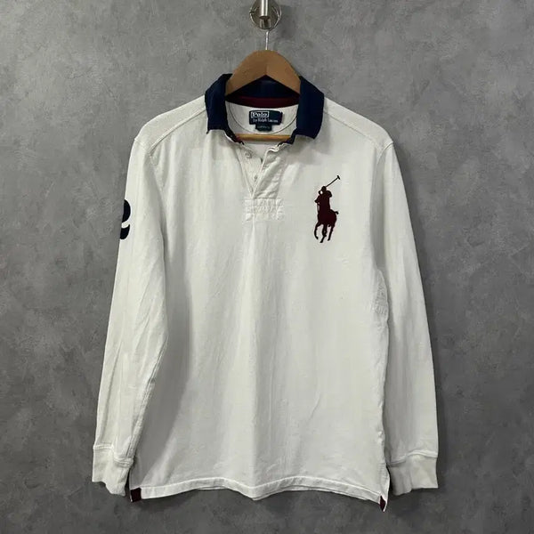 [BUNJANG] Polo Ralph Lauren Long Sleeve Big Pony Polo Shirt White L / 폴로 랄프로렌 롱슬리브 빅포니 긴팔 카라티 화이트 L