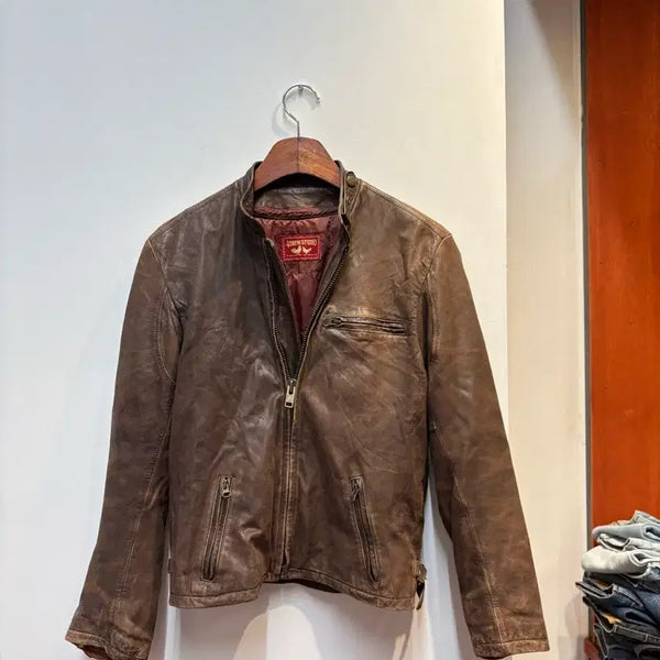 [BUNJANG] 45rpm Aged Leather Jacket / 45rpm 에이징 가죽