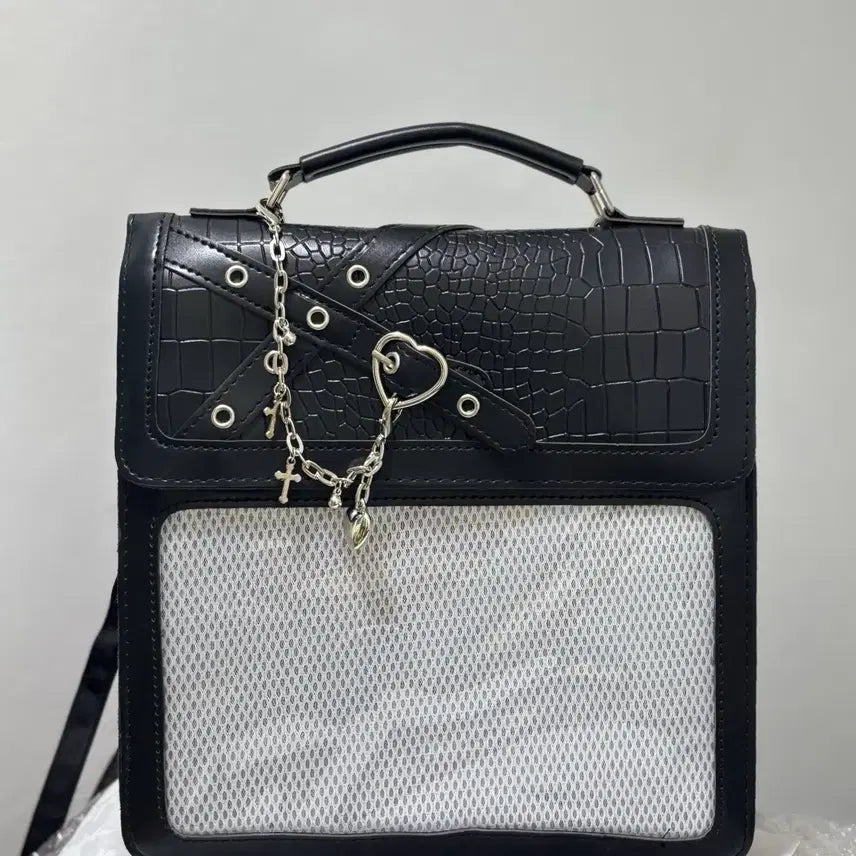 [BUNJANG] Black Ita Bag Crossbody Shoulder Bag / 블랙 이타백 크로스백 덕질 가방 숄더백