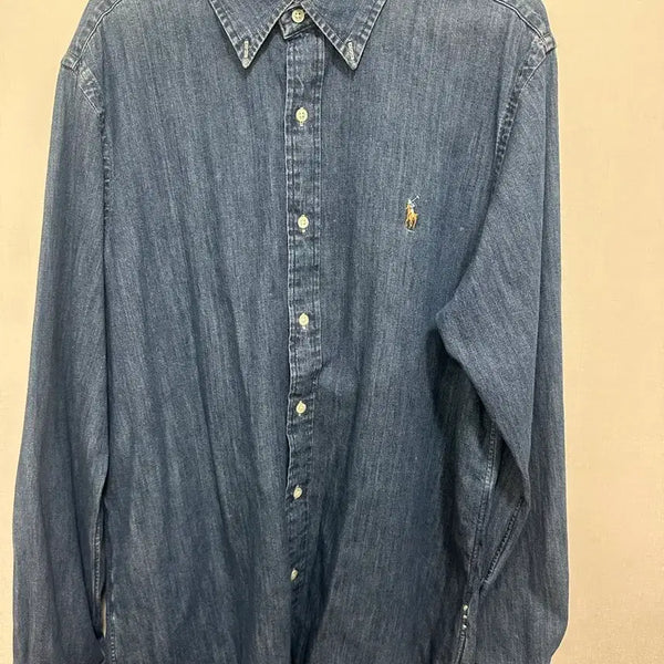 [BUNJANG] Polo Ralph Lauren Classic Fit Denim Shirt LG (180/100A) / 폴로 데님셔츠 클래식핏 LG(180/100A) 사이즈