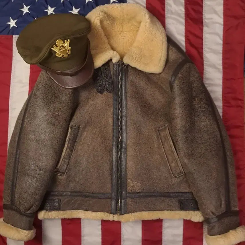 [BUNJANG] 1990s US Air Force B-3 Type Real Leather Bomber Jacket / 90's 국내산 미공군 B-3 TYPE 리얼레더 항공폭격기 무스탕