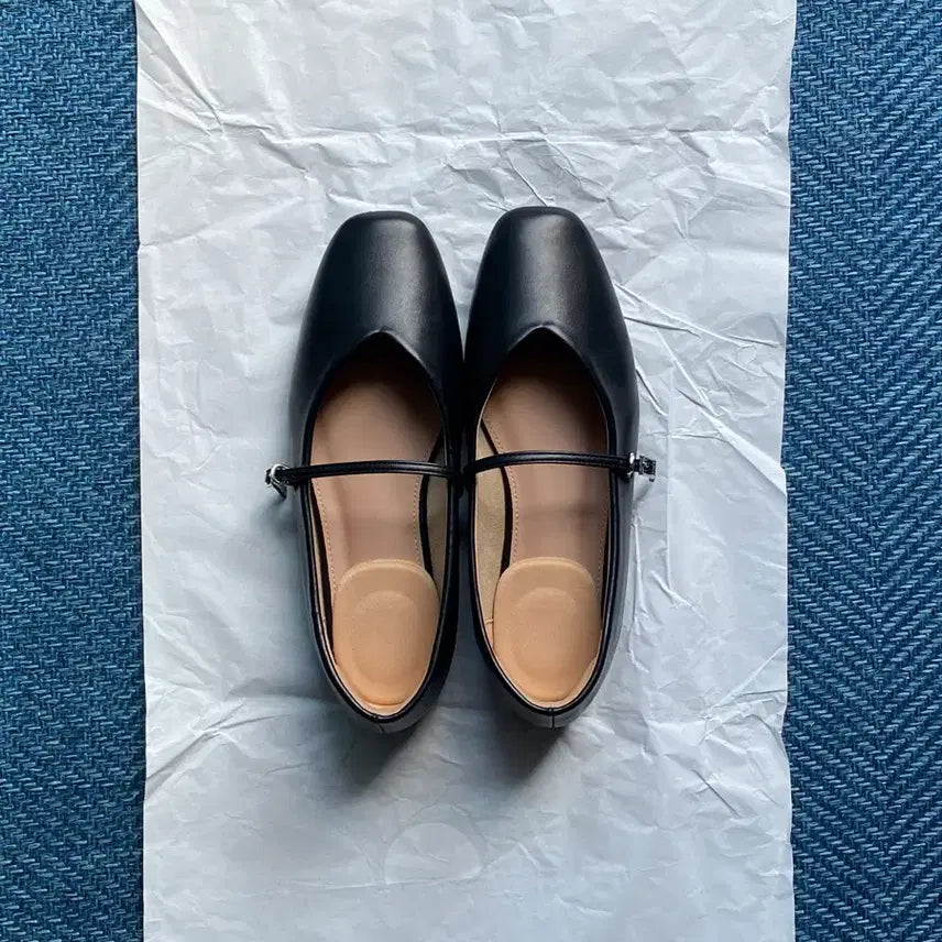 [BUNJANG] Mary Jane Leather Flats / 메리제인 레더 플랫슈즈 하객룩 단화