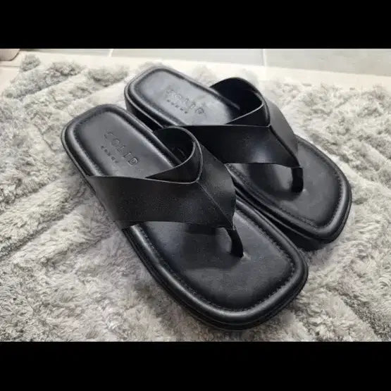 [BUNJANG] Solid Homme 260 Leather Flip-Flop Sandals / 솔리드 옴므  260 가죽 쪼리 슬리퍼