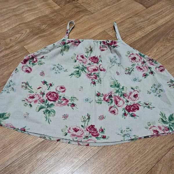 [BUNJANG] Vintage Rose Pattern Bustier Top / 뷔스띠에