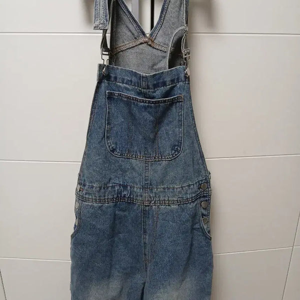 [BUNJANG] Denim Overall Jumpsuit / 청청 데님 멜빵 바지