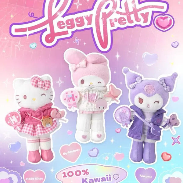 [BUNJANG] Sanrio Hong Kong Limited Edition Idol Support Long-Leg Mascot Plush Keychain Charm / (현물/예약) 산리오 해외판 홍콩 한정 아이돌 응원 롱다리 마스코트 누이 인형 키링 참