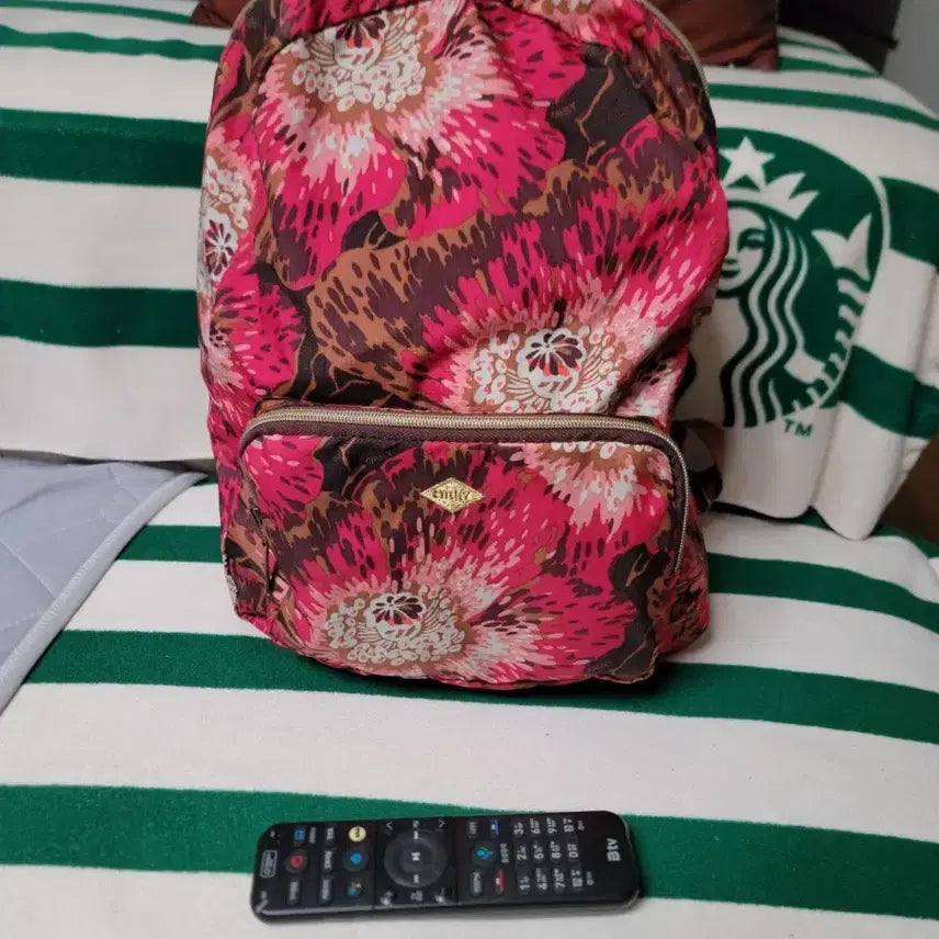 [BUNJANG] OILLY Flower Pattern Backpack / OILLY 플라워 패턴 백팩