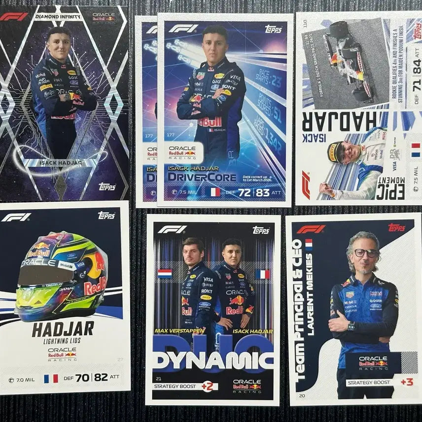 [BUNJANG] 2026 F1 Topps Turbo Attax Red Bull Max Verstappen & Logan Sargeant Trading Cards / 2026 F1 Topps 탑스 터보 어택 레드불 아이작 하자르