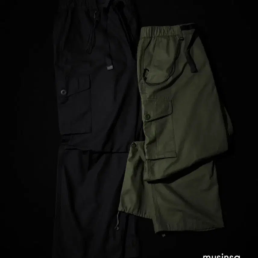 [BUNJANG] Musinsa Standard Wide Belted Cargo Pants / 무신사 스탠다드 와이드 벨티드 카고팬츠(블랙/카키)새상품