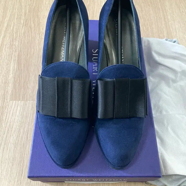 [BUNJANG] Stuart Weitzman Women's Suede Ribbon Detail Heels - Size 36.5 / 스튜어트 와이츠먼 여성 힐 36.5