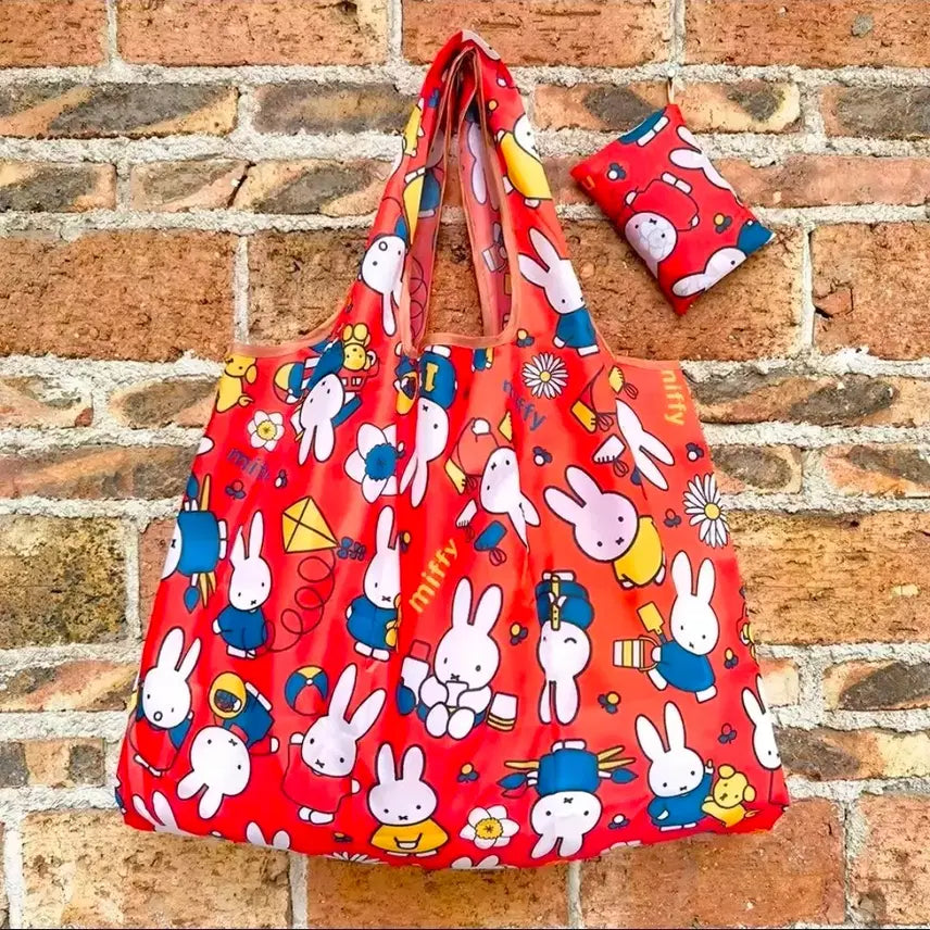 [BUNJANG] Miffy Orange Large Shopping Bag Pouch Eco Bag / 수입 주황 미피 장바구니백 파우치 에코백 가방 (대형)