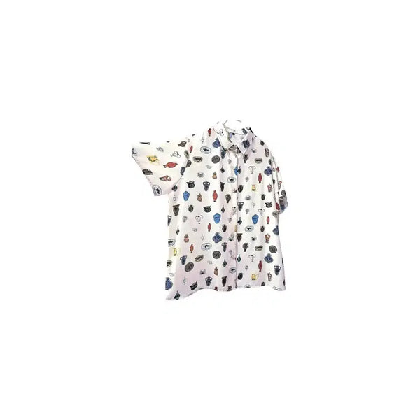 [BUNJANG] United Colors of Benetton Graphic Illustration Pattern Pullover Shirt / 베네통  그래픽  일러스트 패턴 풀오버 셔츠