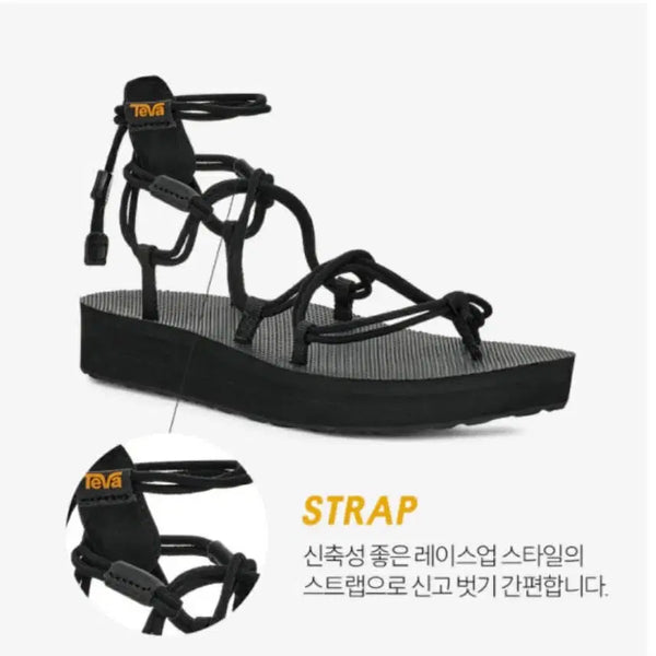 [BUNJANG] Teva Women's Midform Infinity Sandals Black / (새상품)테바 여성 미드폼 인피니티 샌들 블랙