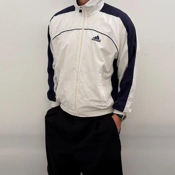 [BUNJANG] Adidas 90s Old School White Windbreaker / 아디다스 90s 올드스쿨 바람막이