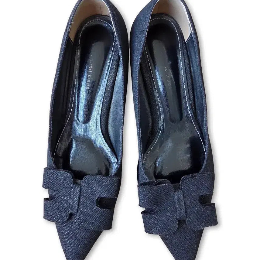 [BUNJANG] Handmade Ribbon Pumps Black (245) / 수제 리본 펌프스 검정 245
