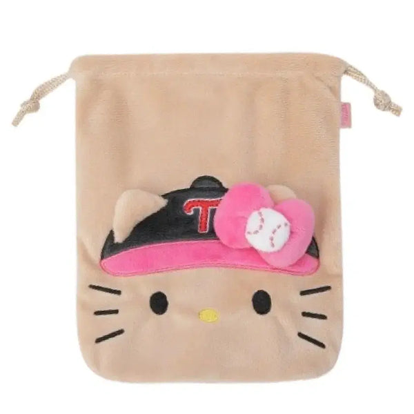[BUNJANG] LG Twins x Hello Kitty Drawstring Pouch / LG 트윈스 x 태닝 헬로 키티 드로우스트링 파우치