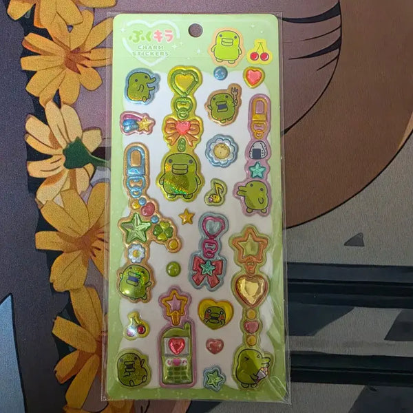 [BUNJANG] Tamagotchi 3D Stickers Mametchi, Suzuchin, Kuchipatchi / (정품)다마고치 입체 스티커 마메치 주댕치 쿠치파치