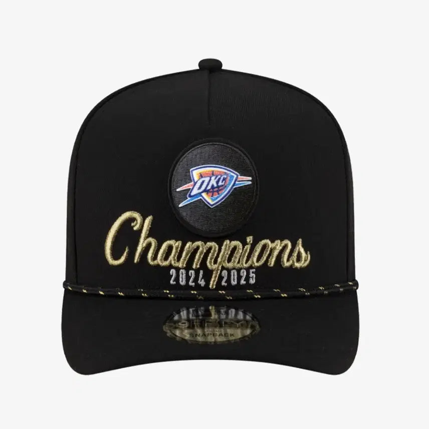 [BUNJANG] New Era 2025 NBA Champions Oklahoma City Thunder A-Frame Snapback Black / 뉴에라 2025 NBA 챔피언 오클라호마시티 썬더 A프레임 스냅백 블랙